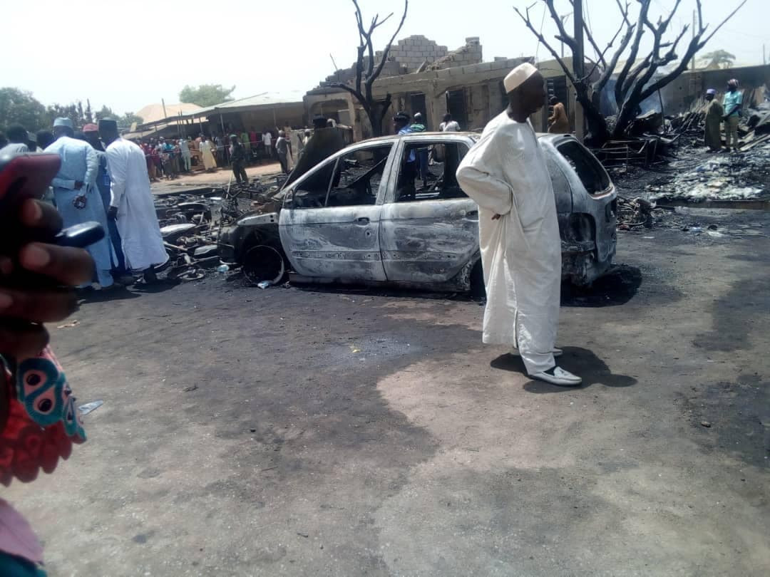 Tragic fire incident at Bauchi market