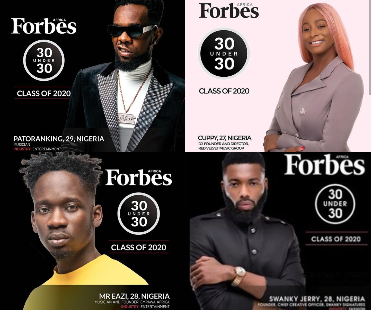 "What a Bulshit list" Huddah Monroe dismisses Forbes Africa 30 under 30 list consisting of DJ Cuppy, Swanky Jerry, Patoranking and Mr Eazi
