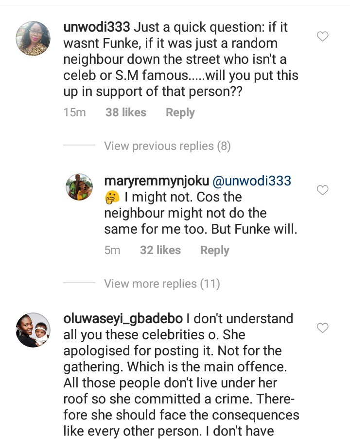"Are all politicians, pastors who held parties in jail?" Mary Remmy Njoku defends Funke Akindele and calls for her release