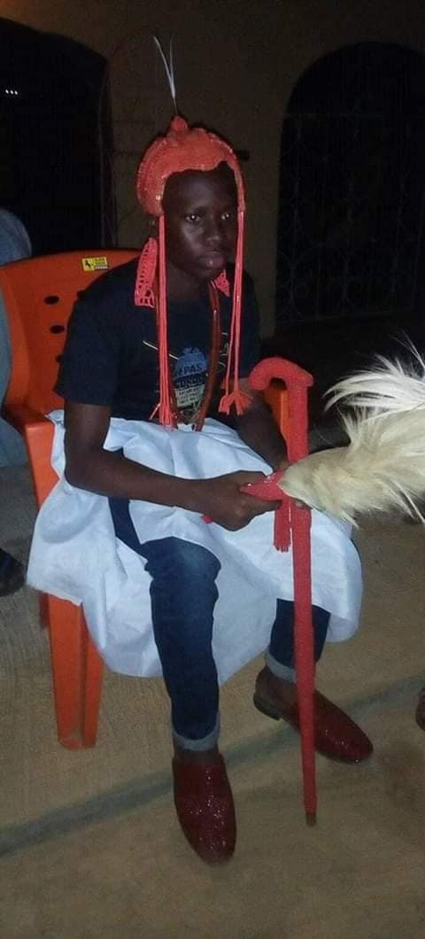 15-year-old Senior Secondary School student appointed king in Ondo State after death of his father