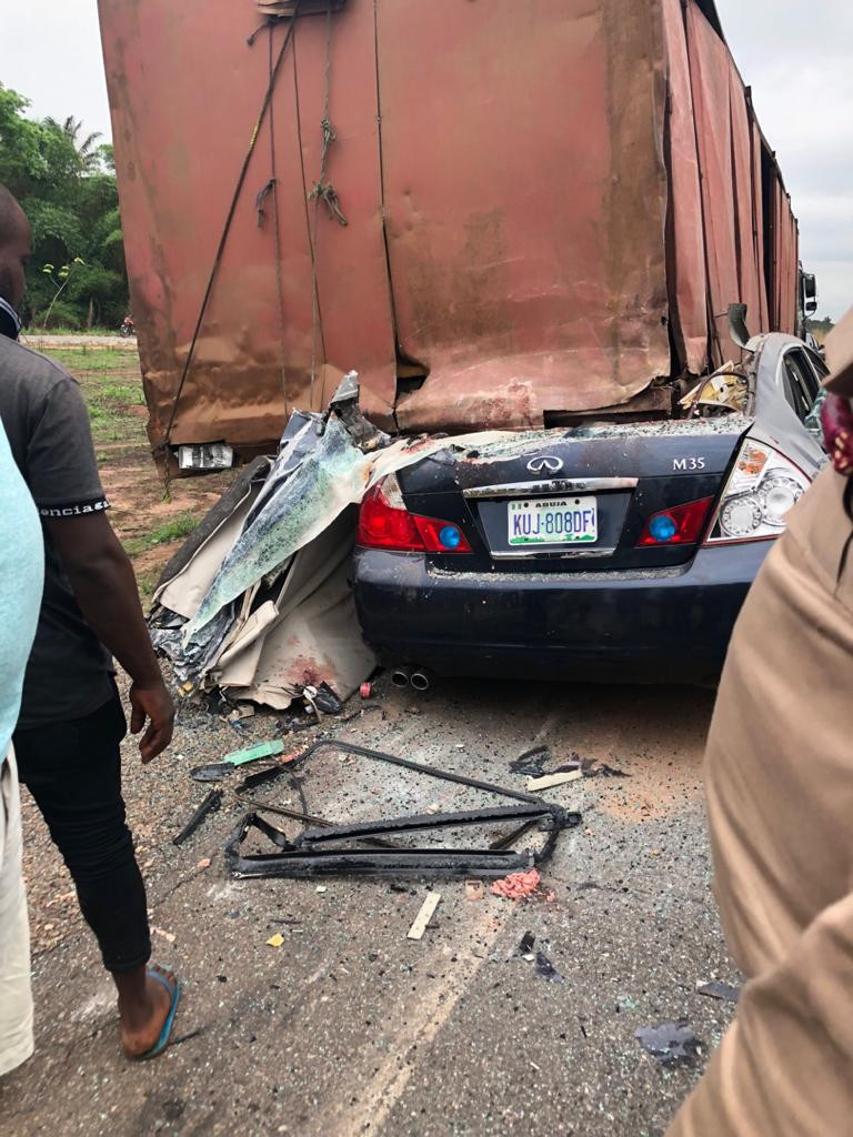 Rangers striker, Ifeanyi George and two other players killed in tragic car crash�along Benin-Ore road (Graphic Photos)