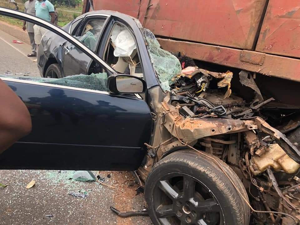 Rangers striker, Ifeanyi George and two other players killed in tragic car crash�along Benin-Ore road (Graphic Photos)