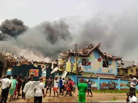 thank god it wasn during school hour mother shares photos of her son primary destroyed by the lagos explosion