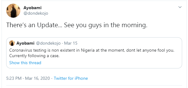 We were told UK isn?t high risk - Nigerian man calls out NCDC for delaying response after friend who became third case of coronavirus in Nigeria arrived