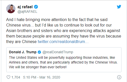 Donald Trump ignites outrage after calling Coronavirus a 'Chinese Virus'