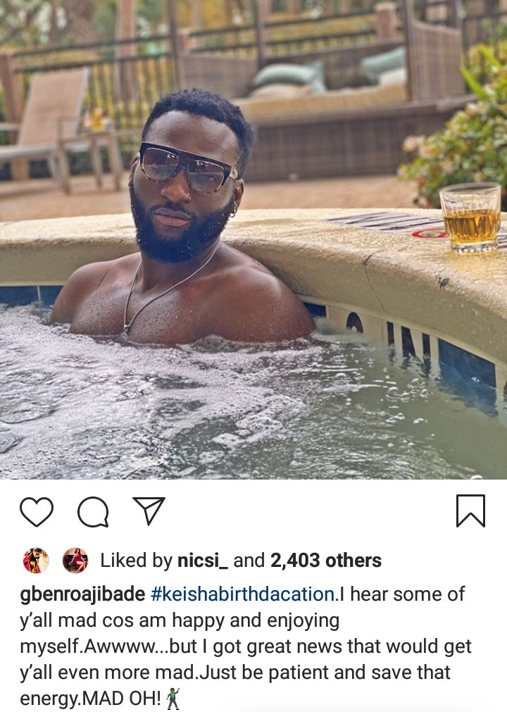 Gbenro Ajibade has some words for those who have a problem with his romantic life