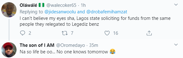 Nigerians tackle Lagos governor, Babajide Sanwo-Olu after he asked for donations for Abule Ado explosion victims