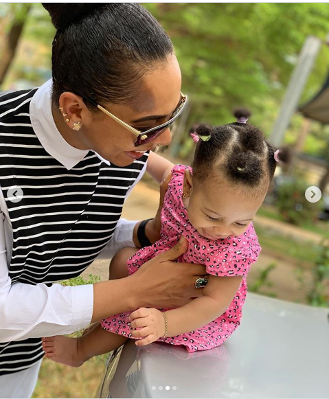 Tboss and her baby daughter