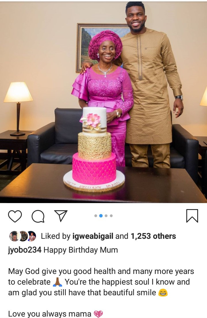 Joseph Yobo celebrates his mother on her birthday 