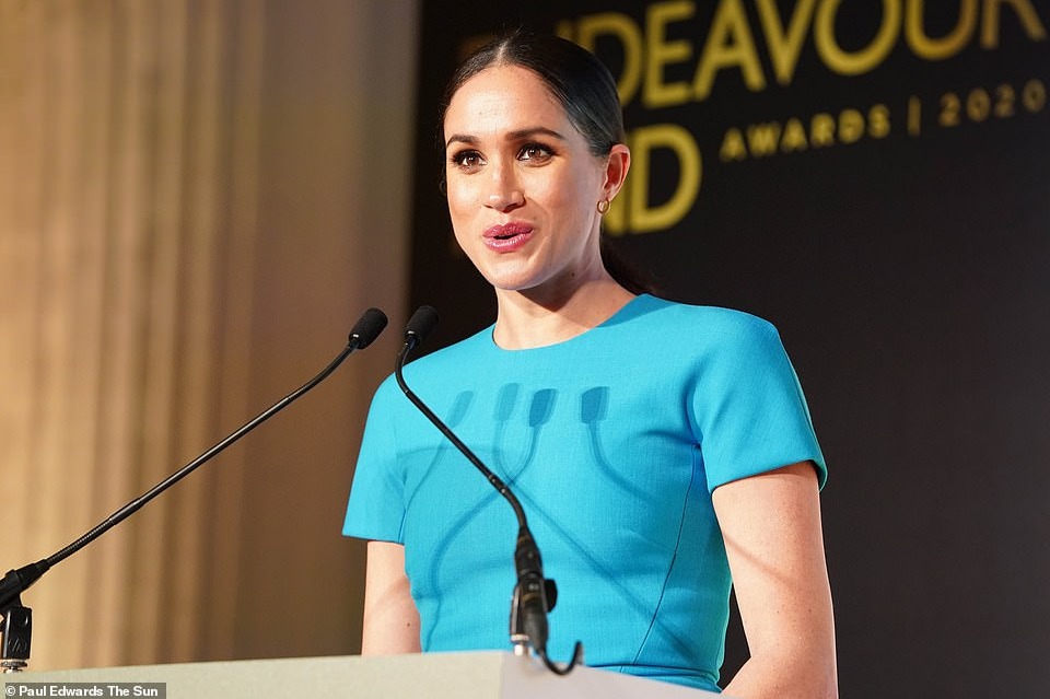 Meghan Markle makes her first public appearance in Britain since she and Prince Harry announced they were stepping back from their roles as senior royals