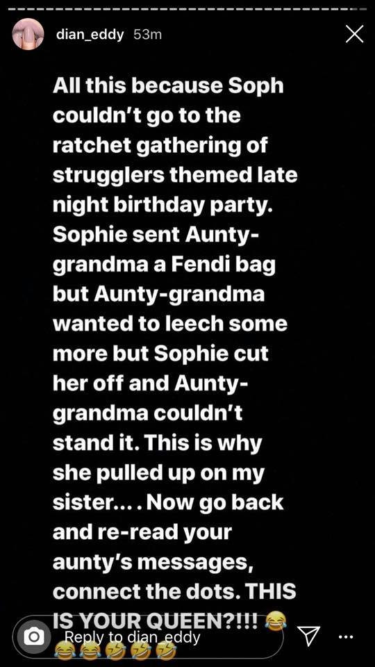 Socialite, Diane Egbueje shares screenshots of chats revealing why Actress Dorcas Fapson assaulted her sister Sophia Egbueje 
