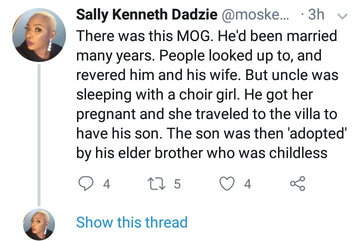 Twitter stories: Pastor impregnates chorister then covers it up by having his brother adopt the child