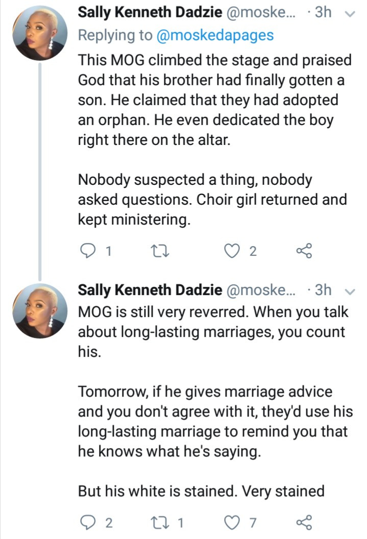 Twitter stories: Pastor impregnates chorister then covers it up by having his brother adopt the child