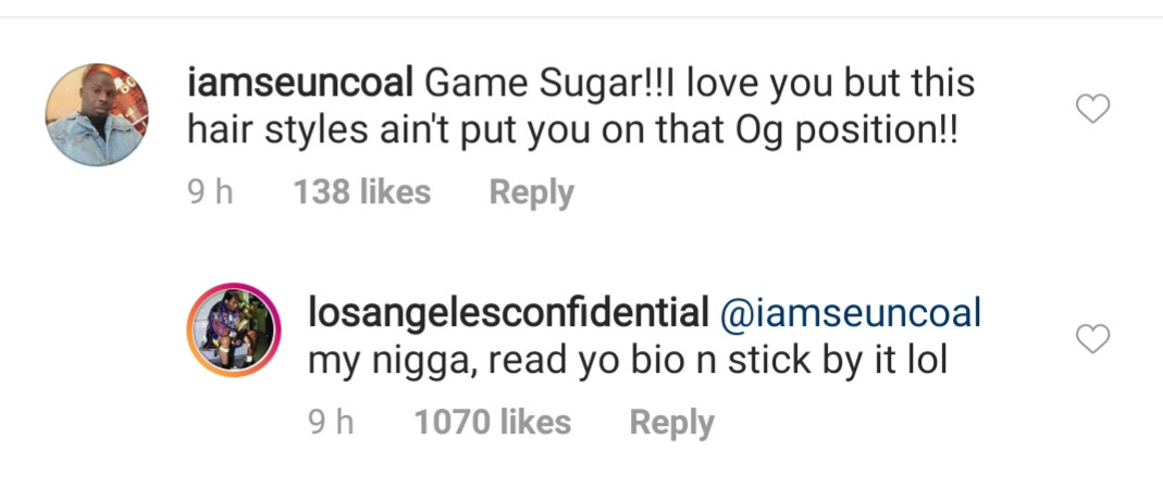 Between American rapper, The Game and a Nigerian man on IG