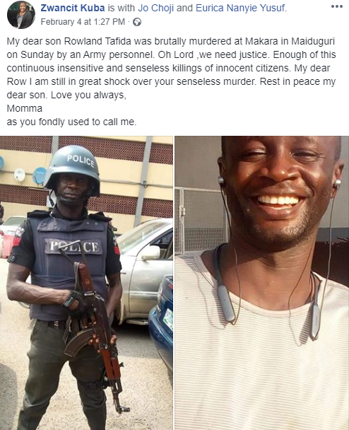 Tragic Killing of Policeman by Soldier in Borno State