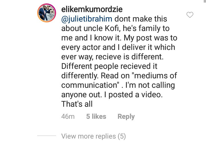Elikem receives backlash after advising actors to get a day job while thanking producers for not paying well