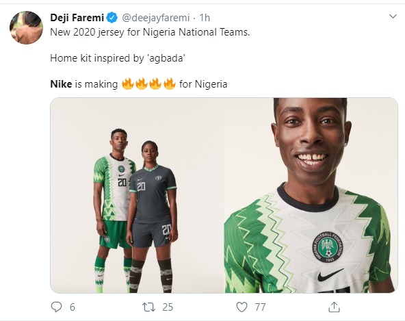 Nigerians applaud Nike as new Super Eagles jersey inspired by traditional agbada is unveiled