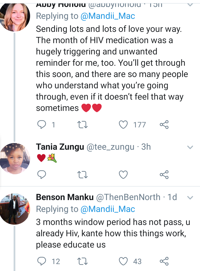 Twitter users sympathize with South African girl after she tweets she was raped on first day of 2020 and has been taking HIV medications since