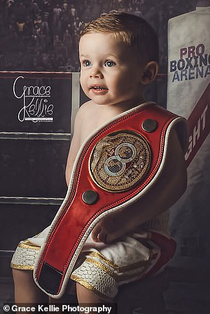 Adorable photos of Wayne Rooney's son posing in personalised boxing shorts ahead of his birthday