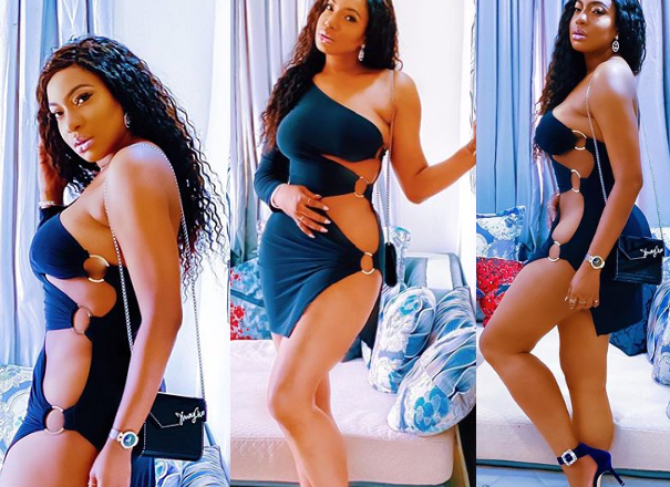 Ain't no small chops but full meal – Chika Ike says as she shares more photos of herself in a risqué barely-there dress