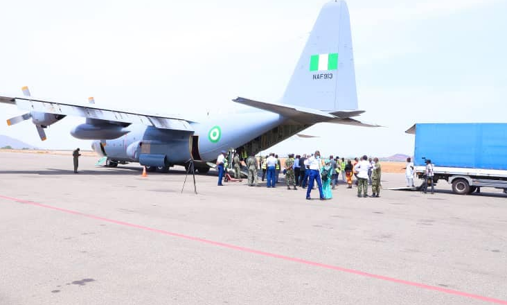 Air Force airlifts medical materials donated by Chinese billionaire Jack Ma from Lagos to Abuja