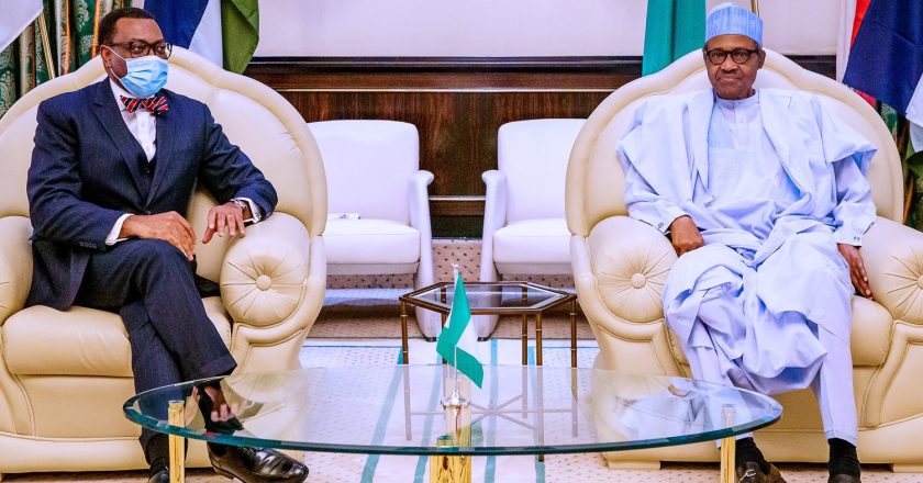 Amid AfDB Crisis, Akinwumi Adesina Meets Buhari (See Photos)
