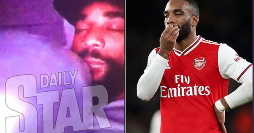 Another sighting of Arsenal’s Alexandre Lacazette inhaling ‘hippy crack’, despite prior warnings from the club (photo)