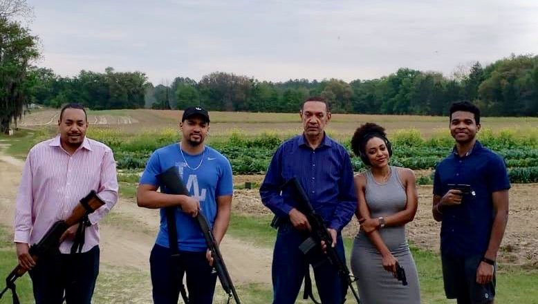 Photos of Ben Murray-Bruce and his children with guns