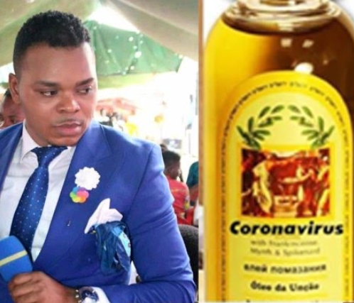 Bishop Obinim sells coronavirus anointing oil to his members for 13,000 Naira