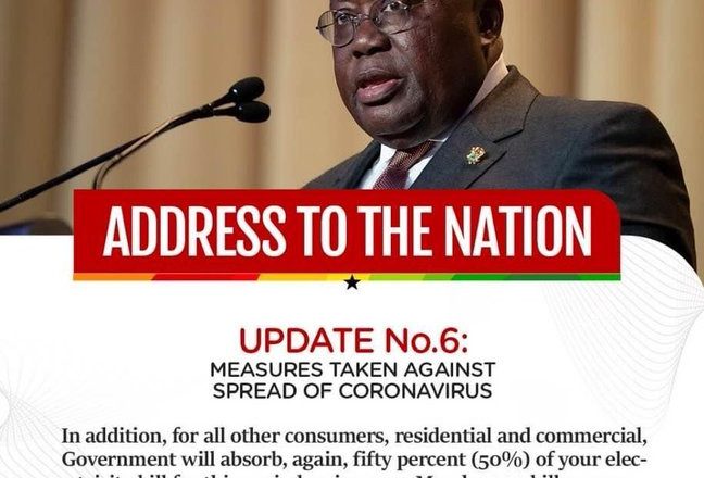 Major Decrease in Electricity Bills by Ghanaian President in Response to COVID-19 Pandemic