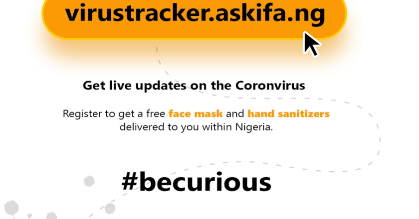 Get a Free Sanitizer and Nose Mask by Visiting Virustracker.Askifa.ng