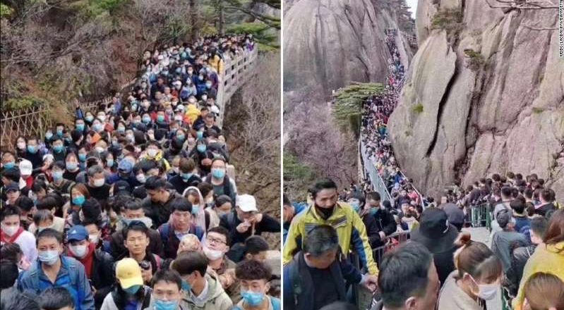 Chinese Tourist Sites Overwhelmed During Qing Ming Festival as Country Emerges from Coronavirus Lockdown (Photos/Video)