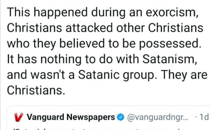 Church of Satan sets the record straight after the Christians who tortured a pregnant woman and six kids to death were referred to as "satanic"