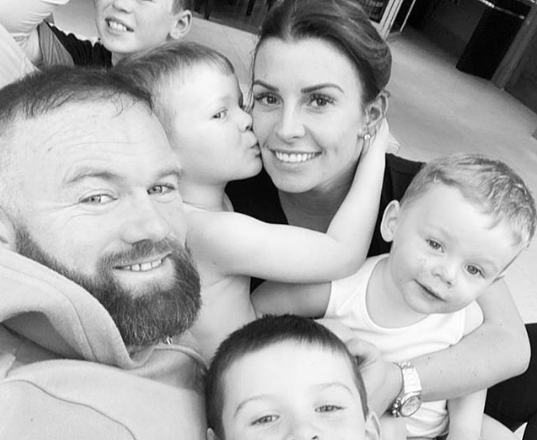 Beautiful Family Photo Shared by Coleen Rooney Featuring Wayne Rooney and Their Four Sons
