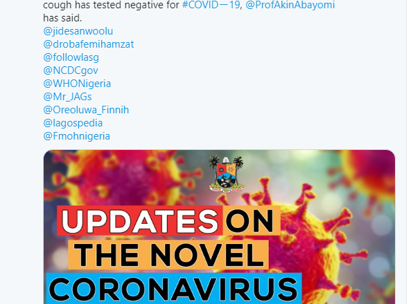 Coronavirus: Chinese National quarantined at Lagos airport tests Negative