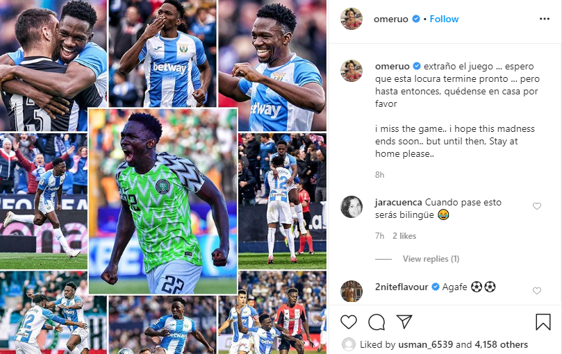  Kenneth Omeruo speaks out over lack of football action