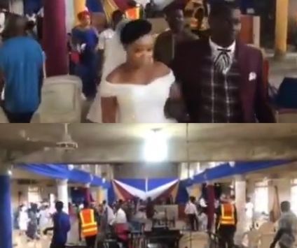 Couple and their guests take to their heels as COVID-19 task force disrupt their wedding in Cross River state (video)