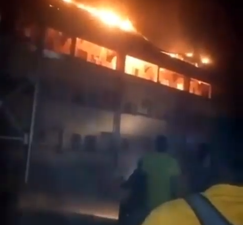 DELSU post graduate hostel on fire (video)