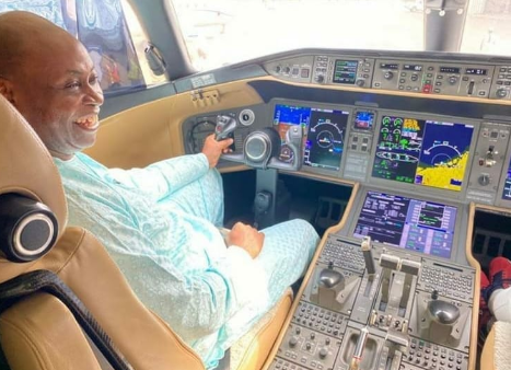 Davido's billionaire dad, Adedeji Adeleke buys $62m Bombardier express jet (photo/video)