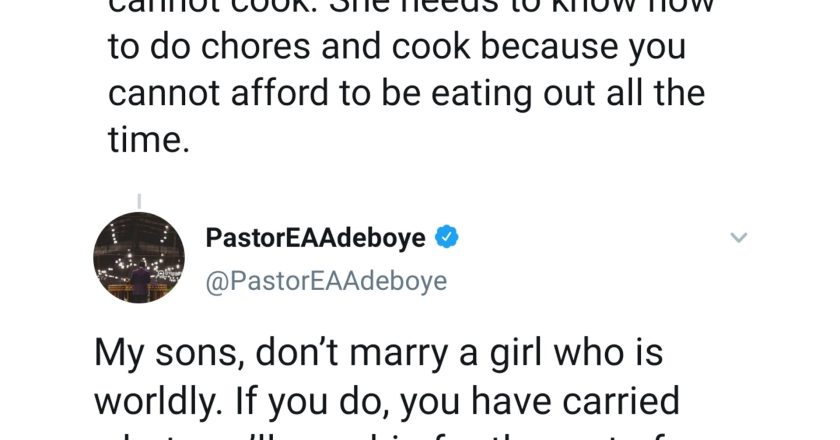 Pastor Adeboye’s Advice to Single Men: “Avoid Marrying a Woman Who Cannot Cook”
