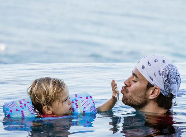 Enrique Iglesias Posts Sweet Picture of Him and His Daughter Lucy Bonding