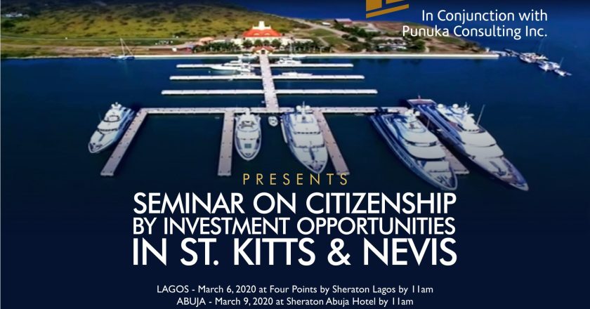 Fairway Condominium Development Ltd Hosts Seminar on “Citizenship By Investment (CBI) Programme in St. Kitts & Nevis” in Lagos and Abuja