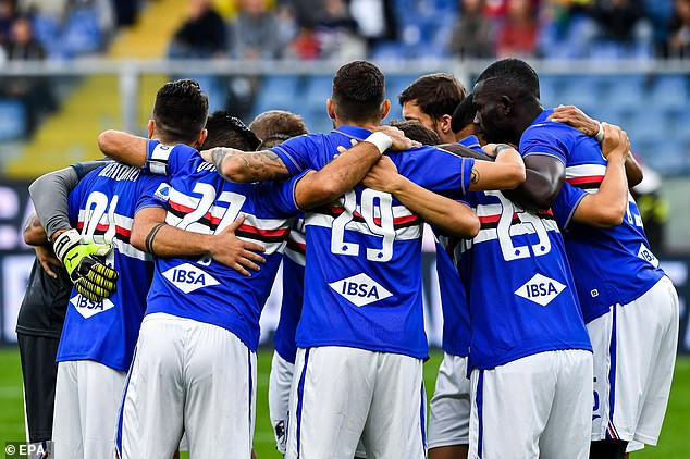 Italian Football Club Sampdoria Reports Four Positive COVID-19 Cases Among Players