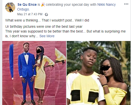 Girls don't deserve love young nigerian boy writes in heartbreak post to his ex-girlfriend on her birthday