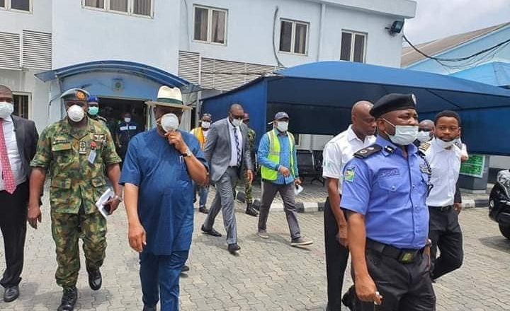 Governor Wike leads security operatives to operational base of Caverton Helicopters, demands interrogation of pilots for flying people into Rivers state