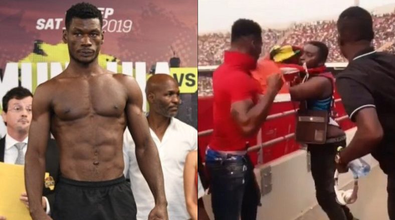 Shock as Ghanaian Boxer, Patrick Allotey Assaults Spectator at Football Game