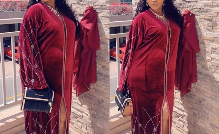 Halima Abubakar Flaunts Her Baby Bump in a Photo Taken Two Weeks Before Giving Birth to Her Son
