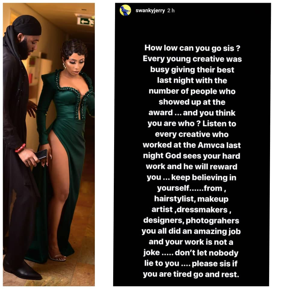 How low can you go? Swanky Jerry slams ex-boss Toyin Lawani over her comment about AMVCA best dressed celebrities