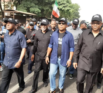 Protest Held in Abuja by Uche Secondus, Peter Obi, and Others Over Supreme Court’s Removal of Ihedioha as Imo State Governor (Photos)
