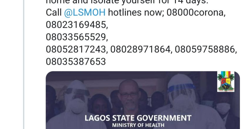 Isolate yourself for 14 days if you were a passenger on flight BA 75 that arrived Lagos on March 13 – Lagos Health Commissioner, Prof Abayomi